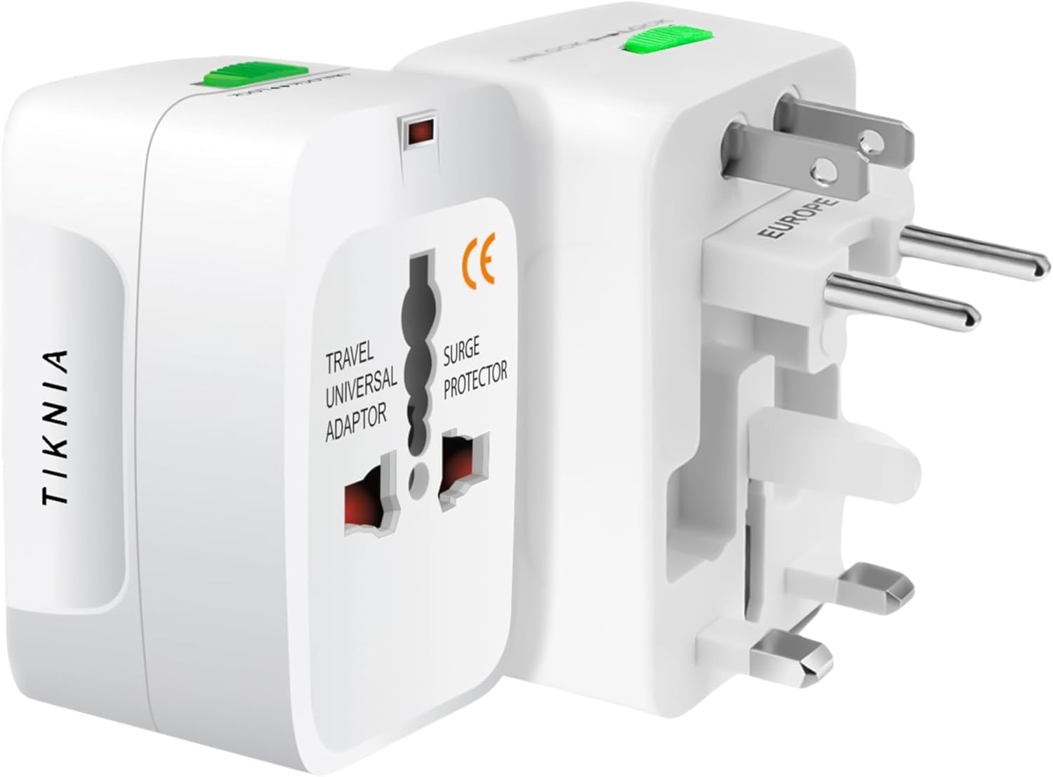 Travel Adapter, Worldwide All in One European Universal Adaptor, International Wall Charger Plug for (Without USB Port) Asia Europe UK AUS and USA